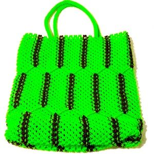 Handmade Bag Sturdy Plastic Woven Tote